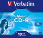 Verbatim CD-R Music 700MB 16x Pack de 10 Jewel Case